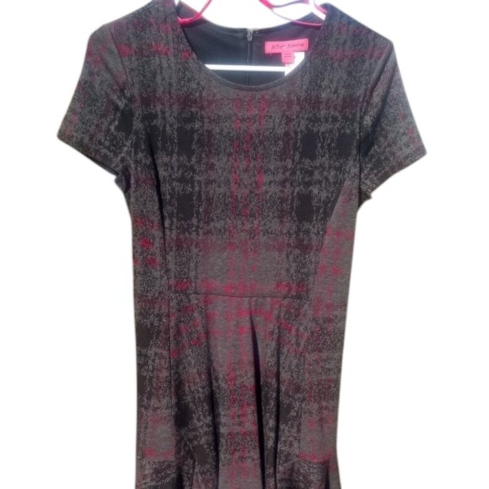 Betsy Johnson | Print Ponte Fit & Flare Dress| size 2 | EUC